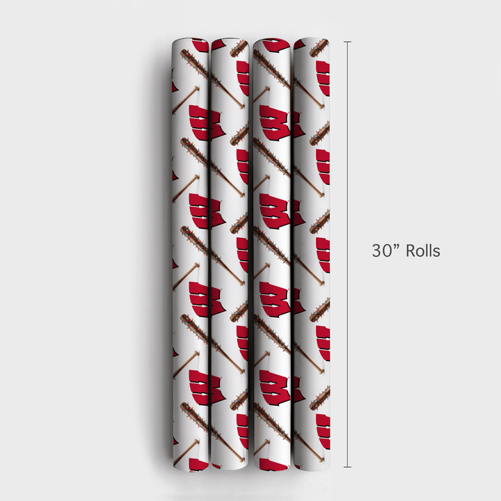 Badger Holiday Sluggers - Wrapping Paper - Aspen & Arlo