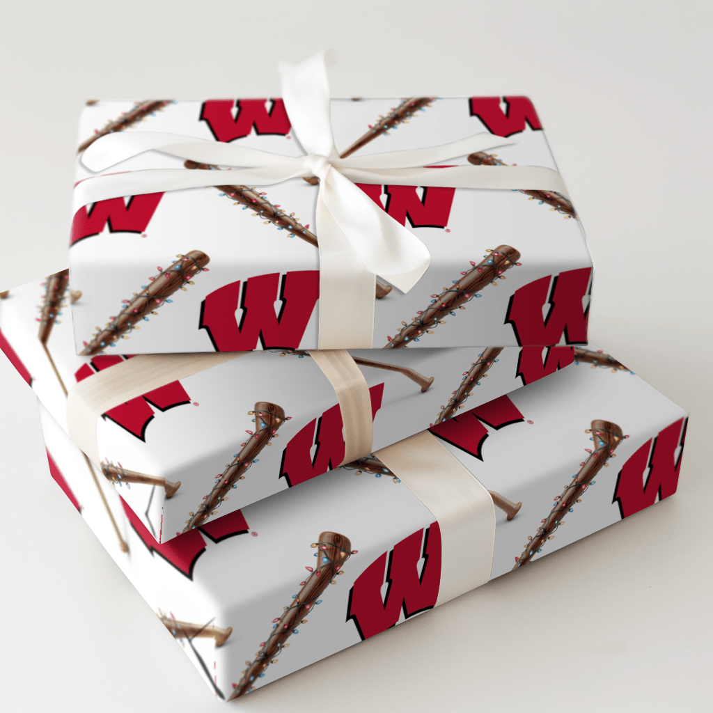 Badger Holiday Sluggers - Wrapping Paper - Aspen & Arlo