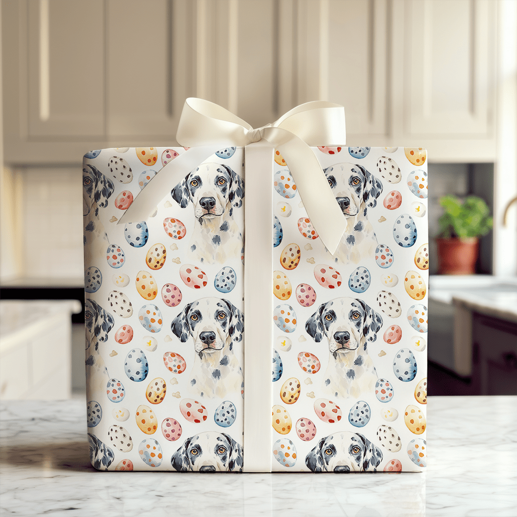 Easter Eggs with the Dalmatian - Wrapping Paper - Aspen & Arlo