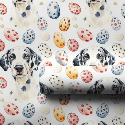 Easter Eggs with the Dalmatian - Wrapping Paper - Aspen & Arlo