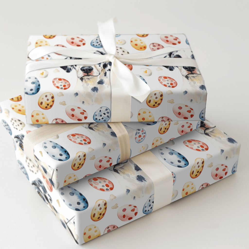 Easter Eggs with the Dalmatian - Wrapping Paper - Aspen & Arlo