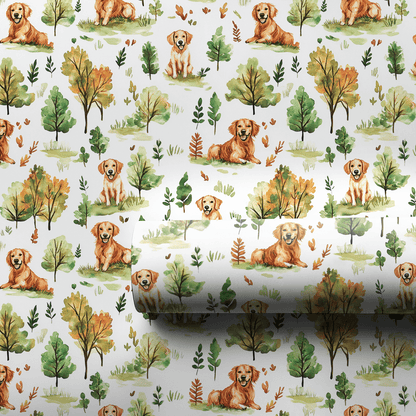 Park Day with the Red Goldens - Wrapping Paper - Aspen & Arlo