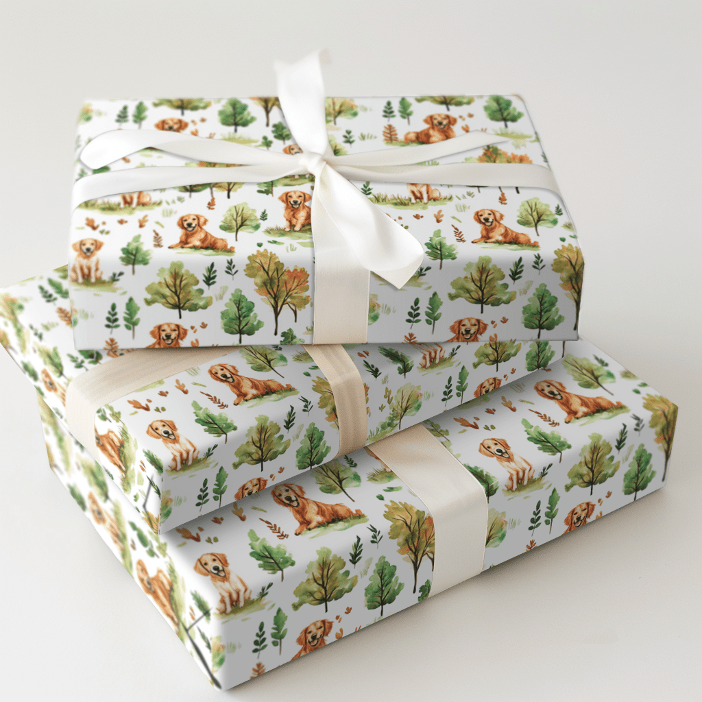 Park Day with the Red Goldens - Wrapping Paper - Aspen & Arlo