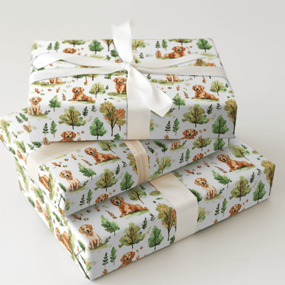 Park Day with the Red Goldens - Wrapping Paper - Aspen & Arlo