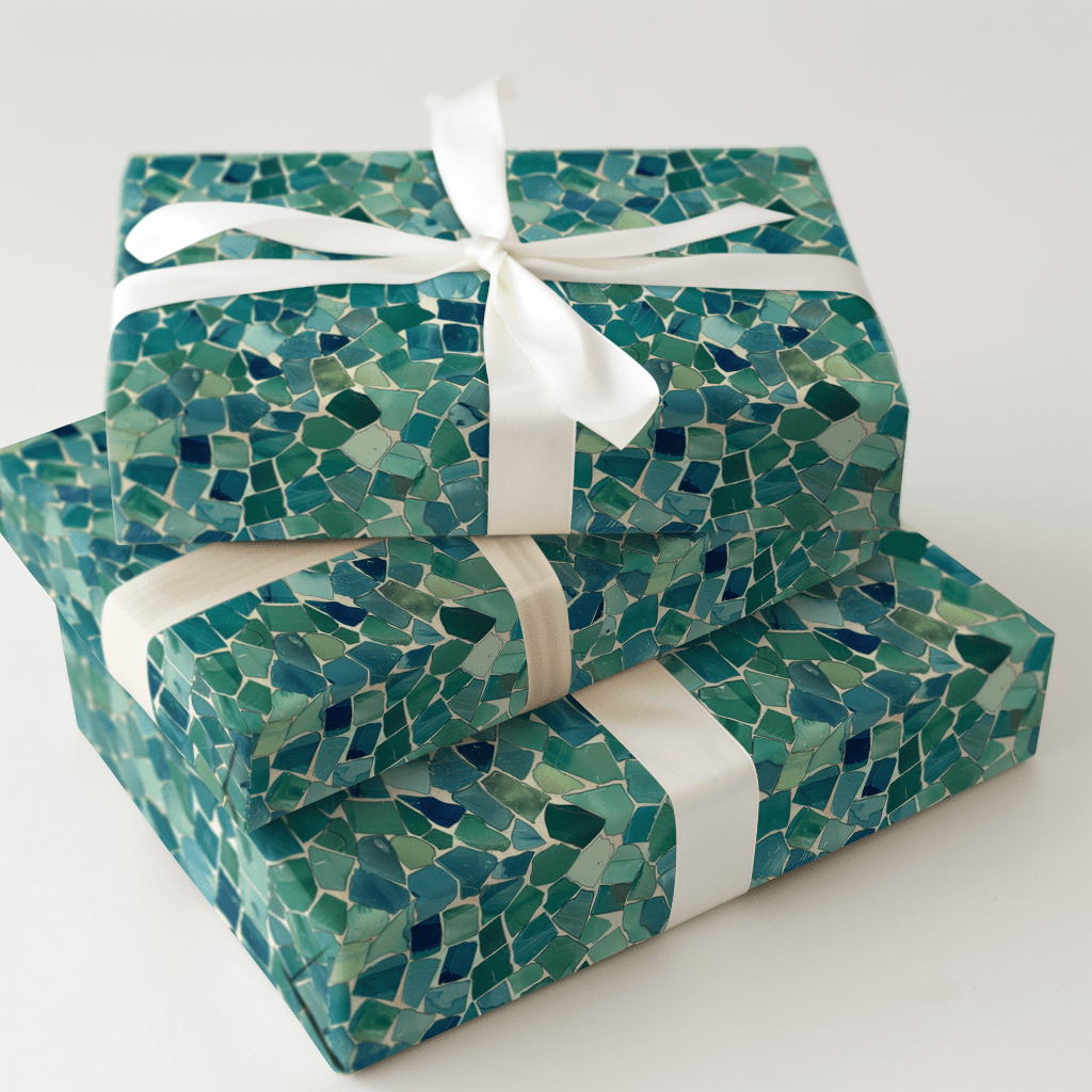 Emerald Mosaic - Wrapping Paper - Aspen & Arlo