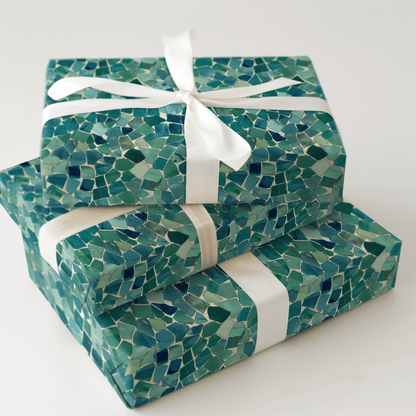 Emerald Mosaic - Wrapping Paper - Aspen & Arlo