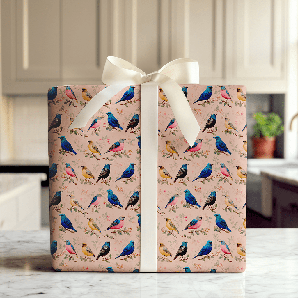 Posh Feathers - Wrapping Paper - Aspen & Arlo