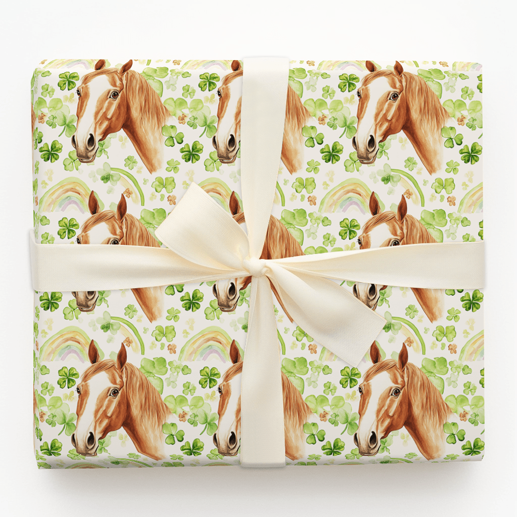 Rainbows with the Thoroughbred - Wrapping Paper - Aspen & Arlo