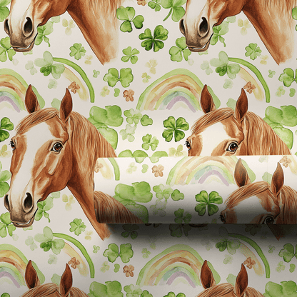 Rainbows with the Thoroughbred - Wrapping Paper - Aspen & Arlo