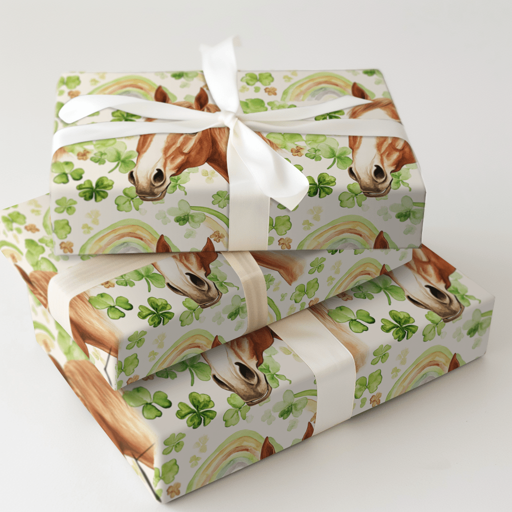 Rainbows with the Thoroughbred - Wrapping Paper - Aspen & Arlo