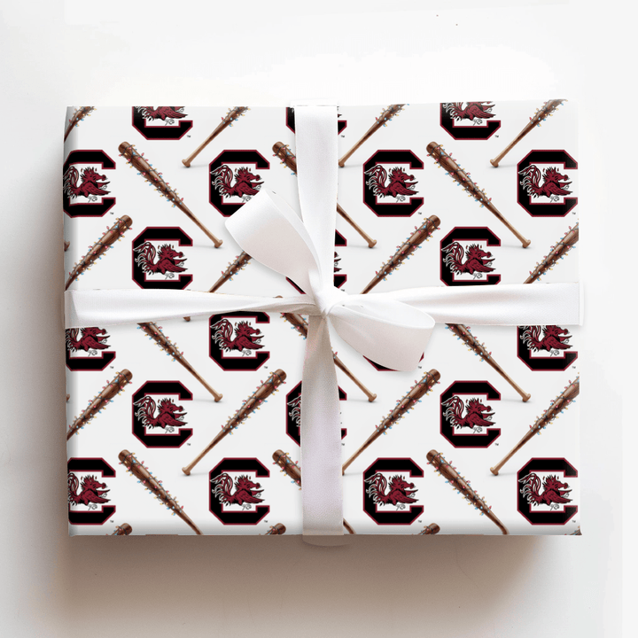 Gamecock Holiday Sluggers - Wrapping Paper - Aspen & Arlo