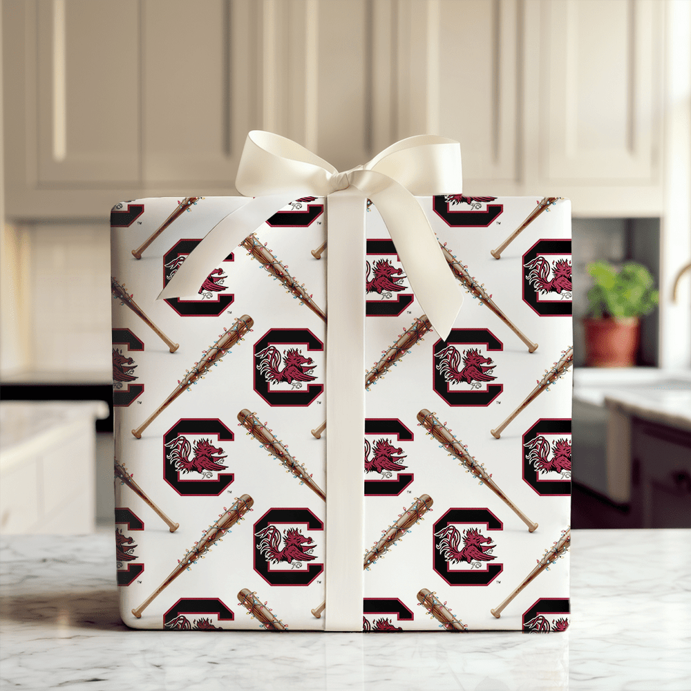 Gamecock Holiday Sluggers - Wrapping Paper - Aspen & Arlo