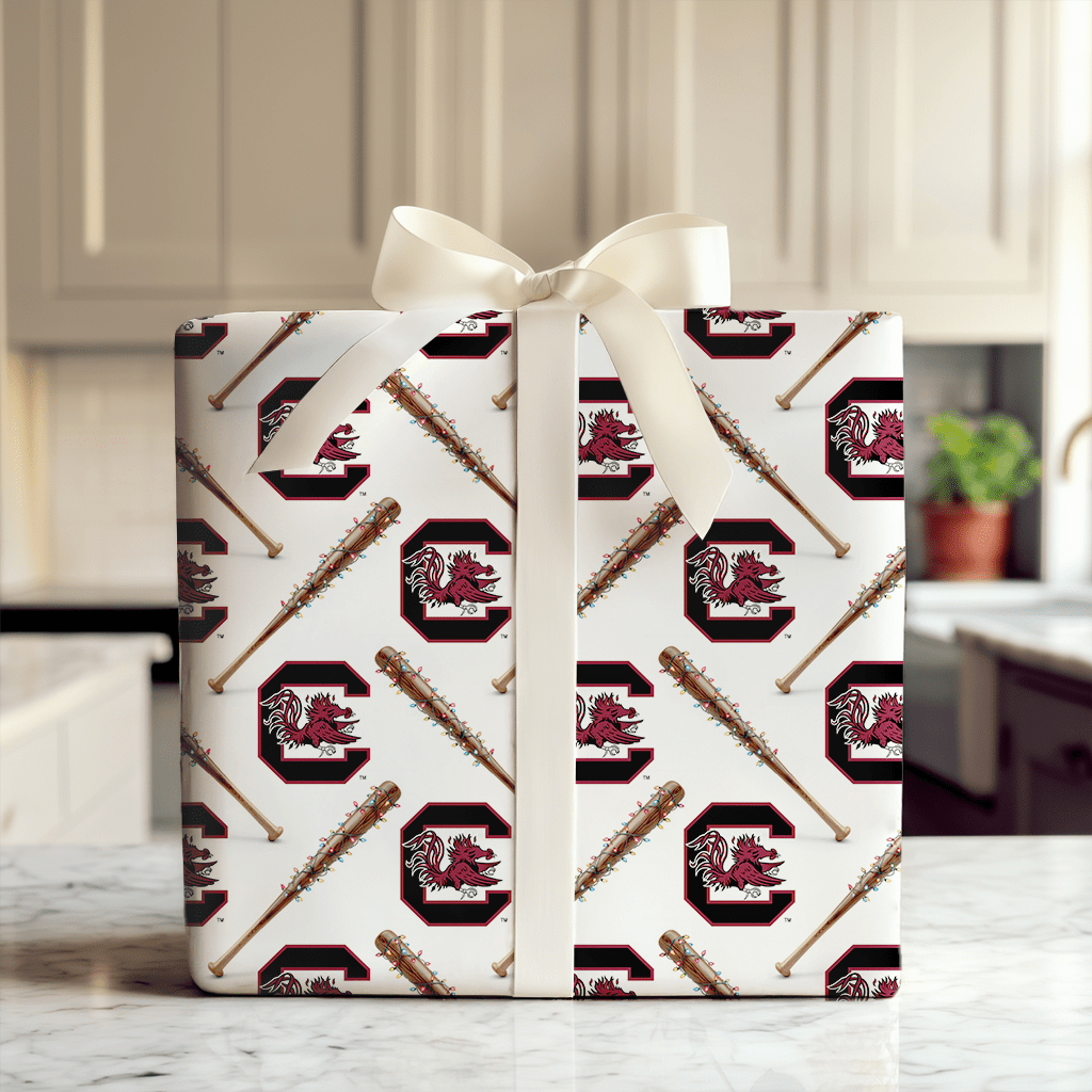 Gamecock Holiday Sluggers - Wrapping Paper - Aspen & Arlo