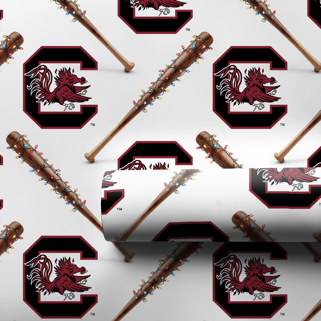 Gamecock Holiday Sluggers - Wrapping Paper - Aspen & Arlo