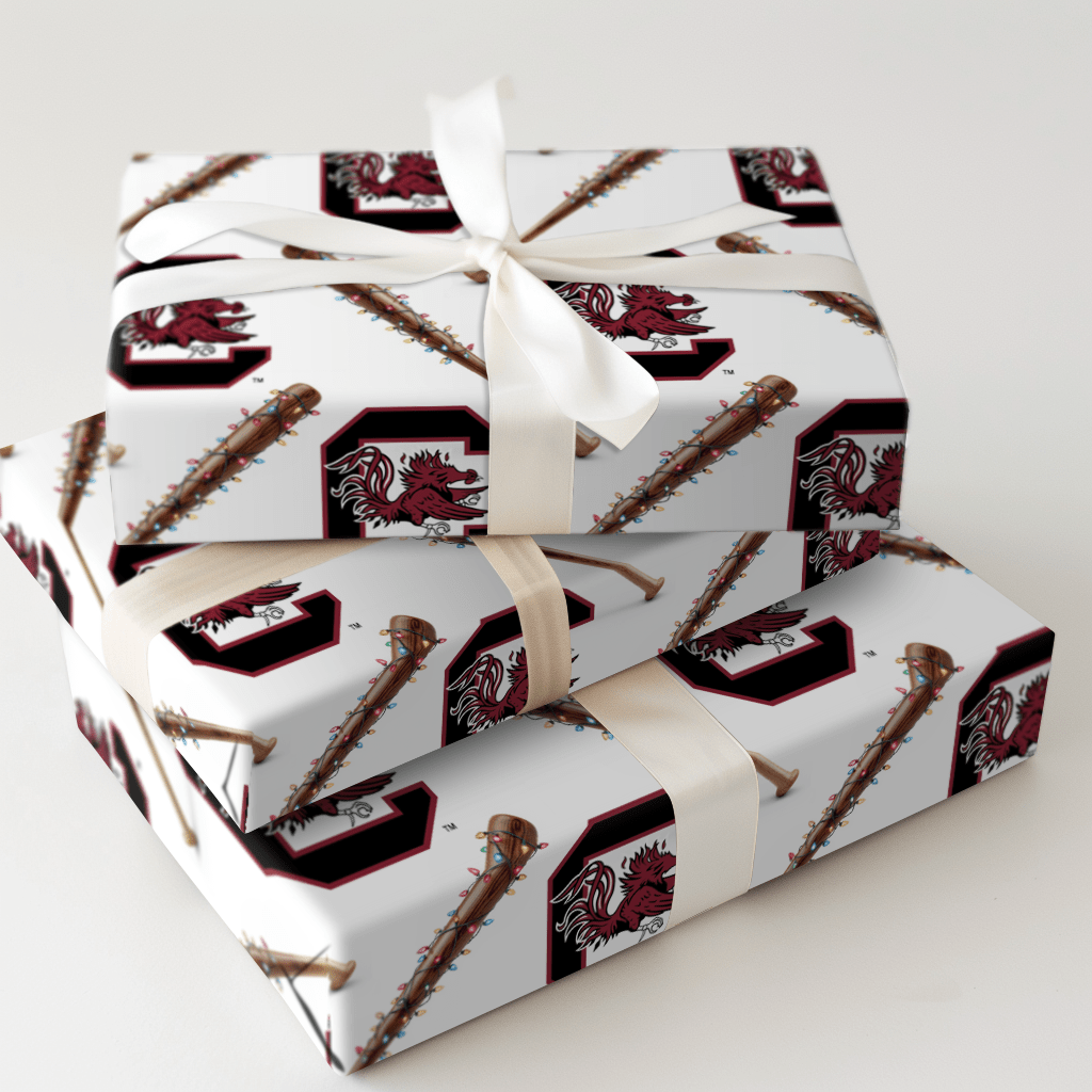 Gamecock Holiday Sluggers - Wrapping Paper - Aspen & Arlo