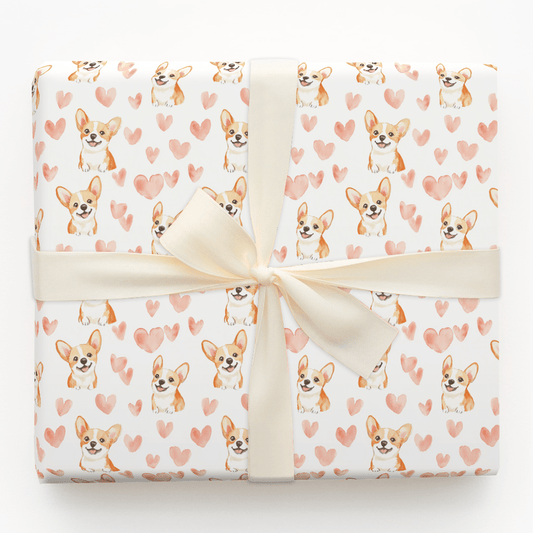 Corgi Valentine - Wrapping Paper - Aspen & Arlo