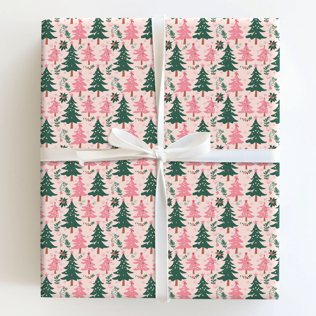 Girly Green Holiday - Wrapping Paper - Aspen & Arlo
