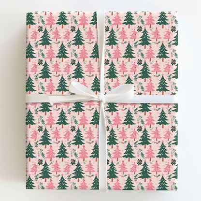 Girly Green Holiday - Wrapping Paper - Aspen & Arlo