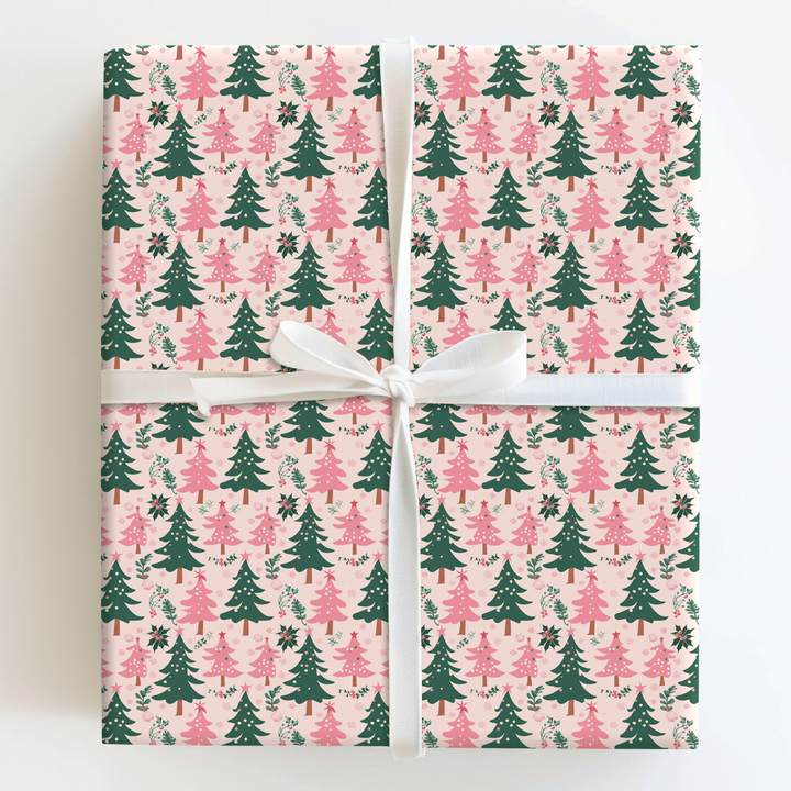 Girly Green Holiday - Wrapping Paper - Aspen & Arlo