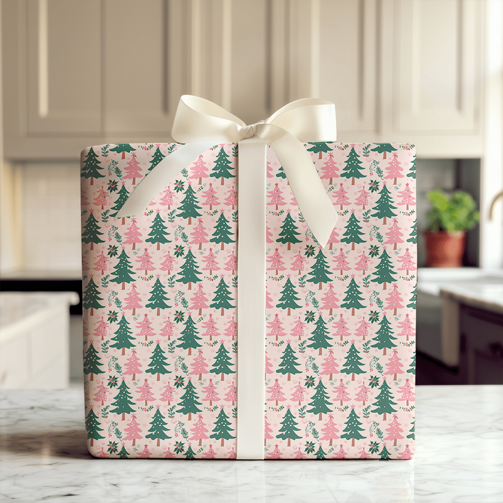 Girly Green Holiday - Wrapping Paper - Aspen & Arlo