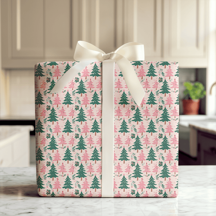 Girly Green Holiday - Wrapping Paper - Aspen & Arlo