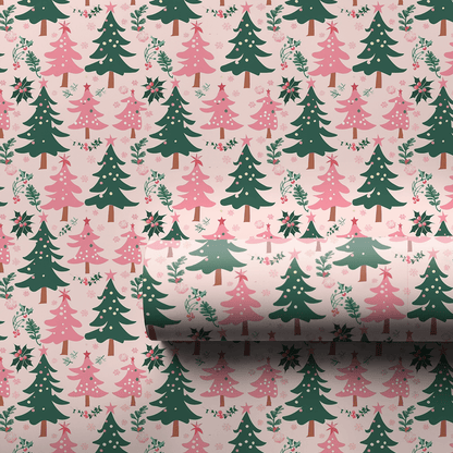 Girly Green Holiday - Wrapping Paper - Aspen & Arlo