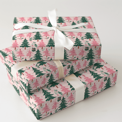 Girly Green Holiday - Wrapping Paper - Aspen & Arlo