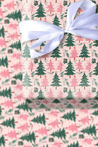 Girly Green Holiday - Wrapping Paper - Aspen & Arlo