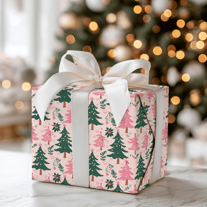 Girly Green Holiday - Wrapping Paper - Aspen & Arlo