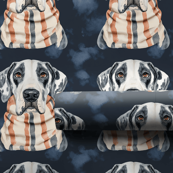 Bundle Up with the Harlequin Great Dane - Wrapping Paper - Aspen & Arlo