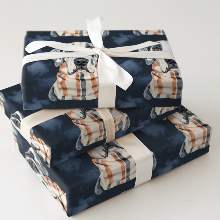 Bundle Up with the Harlequin Great Dane - Wrapping Paper - Aspen & Arlo