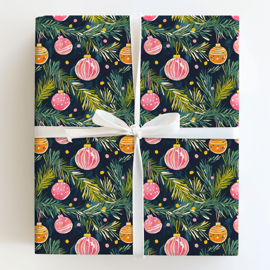 Ornaments on the Tree - Wrapping Paper - Aspen & Arlo