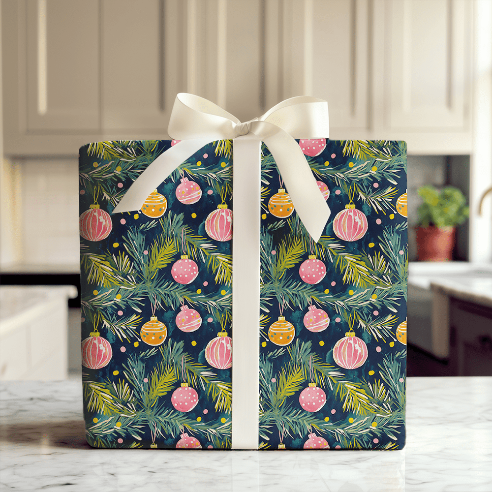 Ornaments on the Tree - Wrapping Paper - Aspen & Arlo