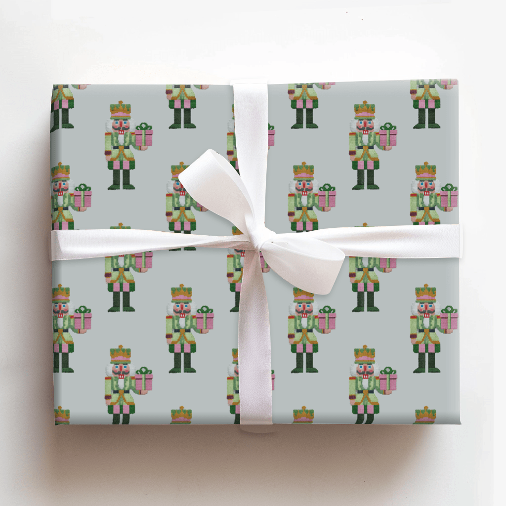 Nutcracker Needlepoint - Wrapping Paper - Aspen & Arlo