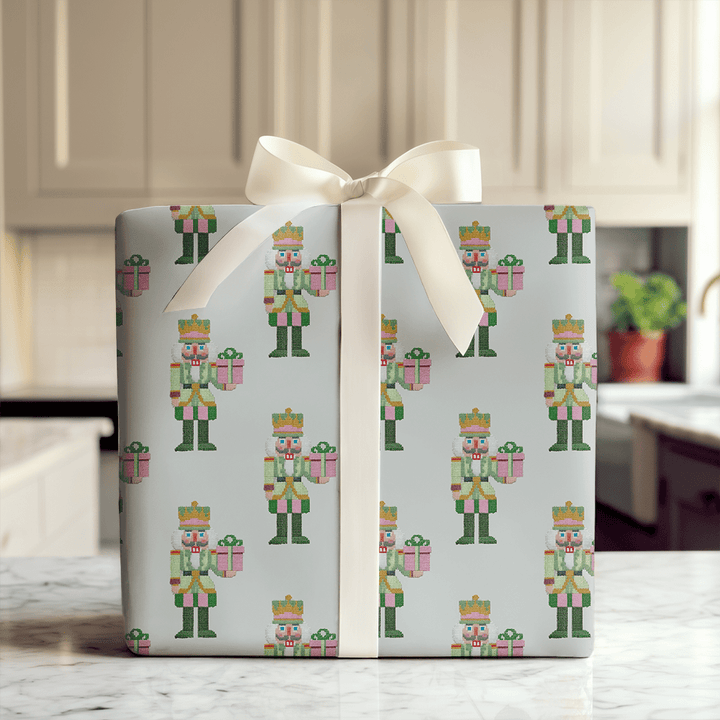 Nutcracker Needlepoint - Wrapping Paper - Aspen & Arlo