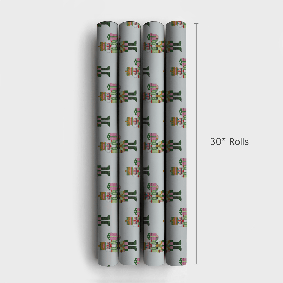 Nutcracker Needlepoint - Wrapping Paper - Aspen & Arlo