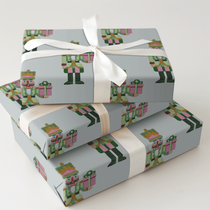 Nutcracker Needlepoint - Wrapping Paper - Aspen & Arlo