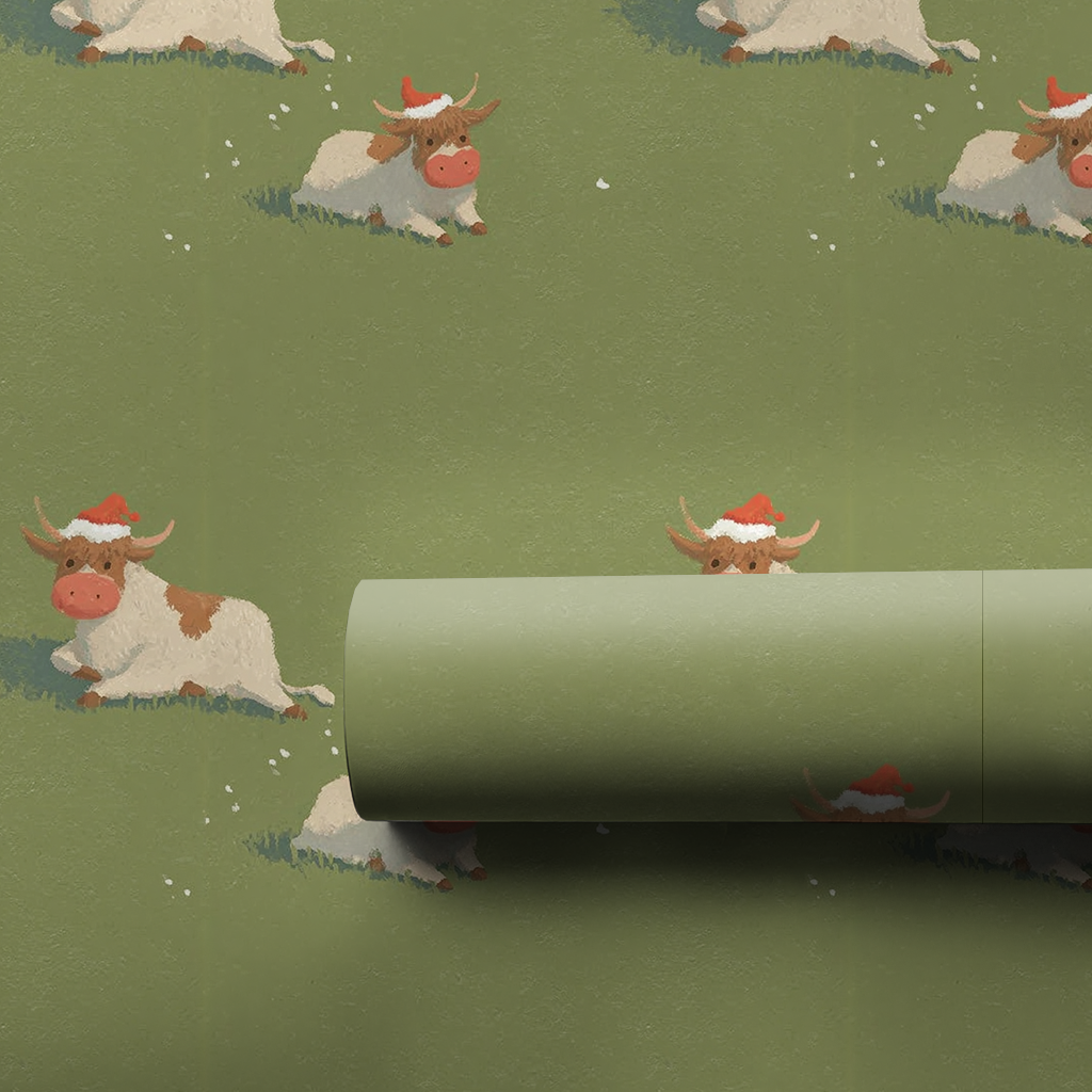 Santa Hat Cow