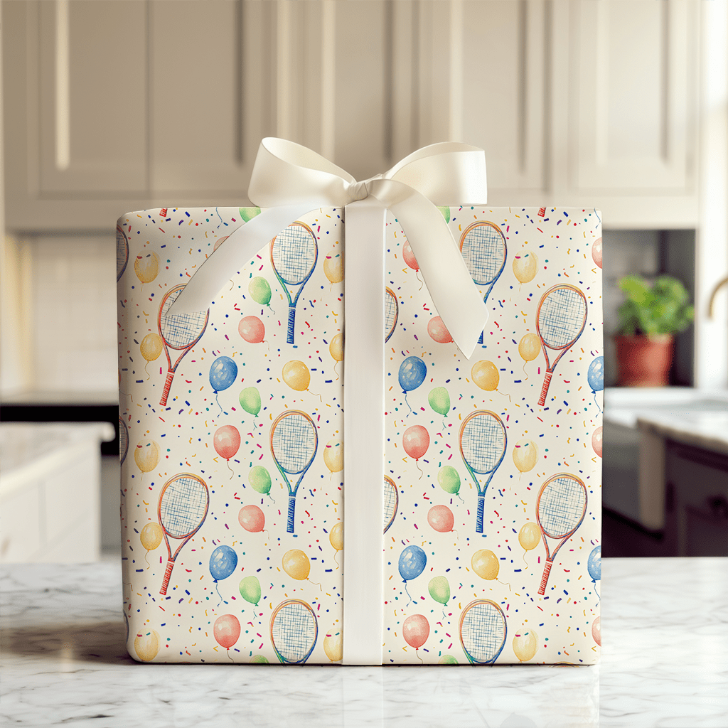 Tennis Party - Wrapping Paper - Aspen & Arlo