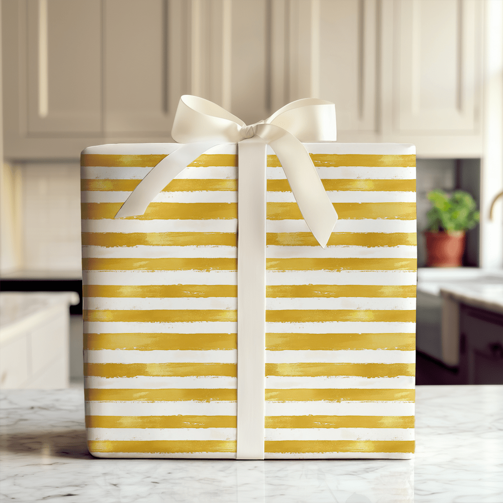 Honeyed Stripes - Wrapping Paper - Aspen & Arlo