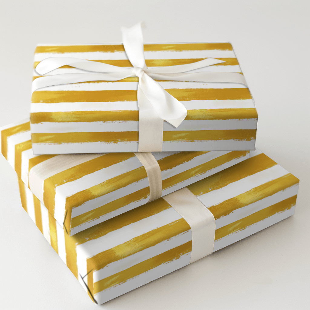 Honeyed Stripes - Wrapping Paper - Aspen & Arlo