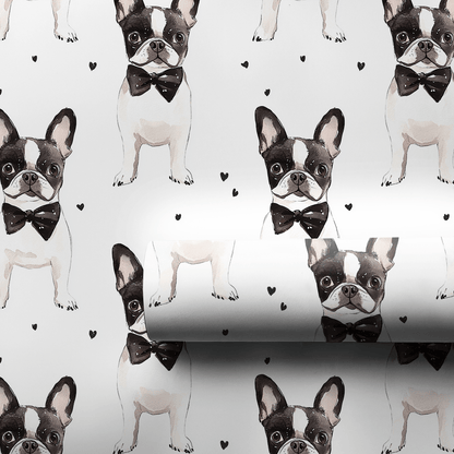 Black Tie with the Boston Terriers - Wrapping Paper - Aspen & Arlo