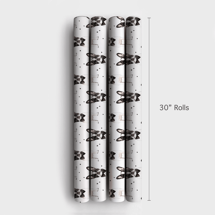 Black Tie with the Boston Terriers - Wrapping Paper - Aspen & Arlo