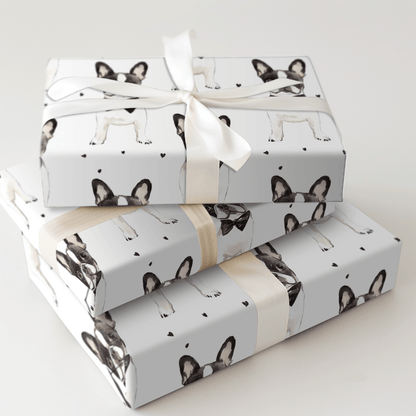 Black Tie with the Boston Terriers - Wrapping Paper - Aspen & Arlo