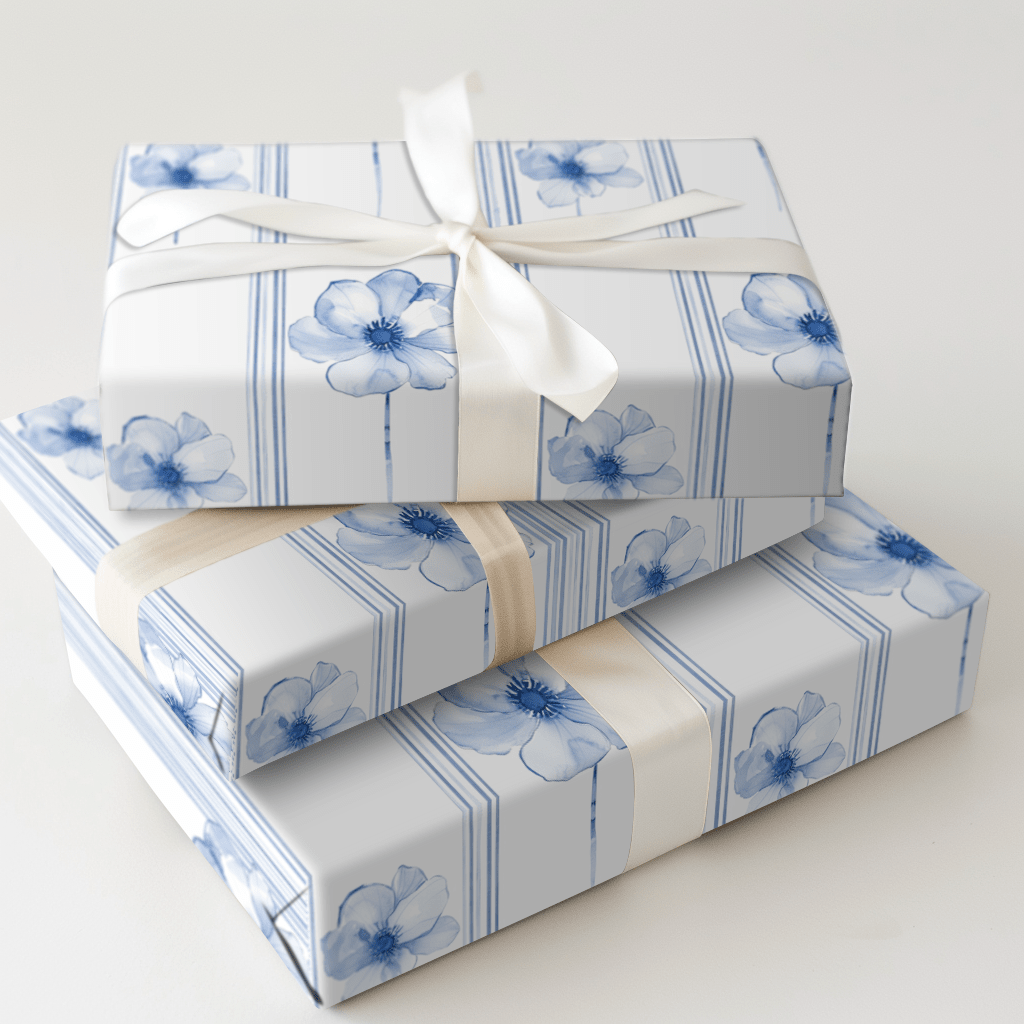 Blue At Noon - Wrapping Paper - Aspen & Arlo