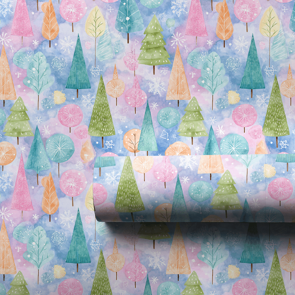 Pastel Pines - Wrapping Paper - Aspen & Arlo
