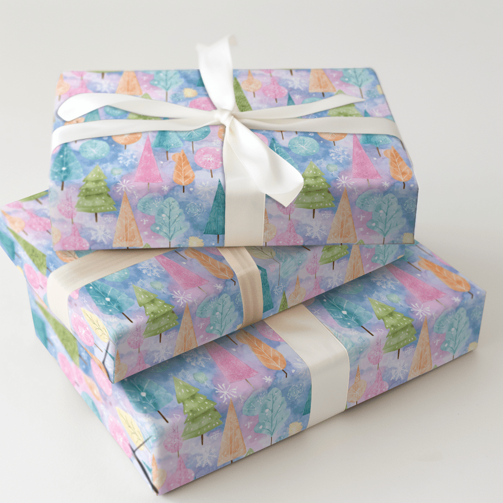 Pastel Pines - Wrapping Paper - Aspen & Arlo
