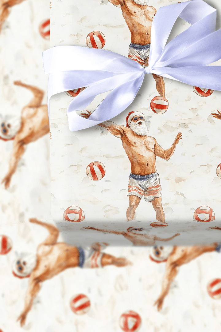 Sandy Smash Santa - Wrapping Paper - Aspen & Arlo