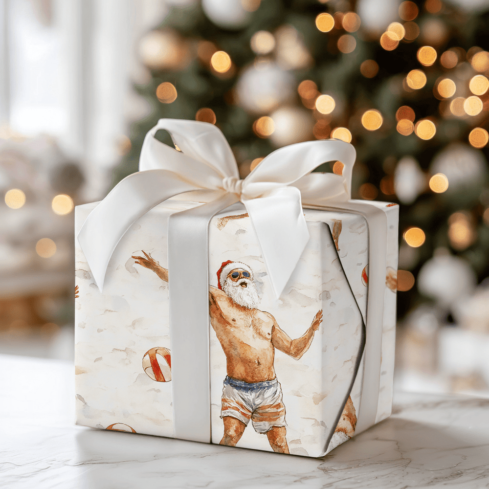 Sandy Smash Santa - Wrapping Paper - Aspen & Arlo