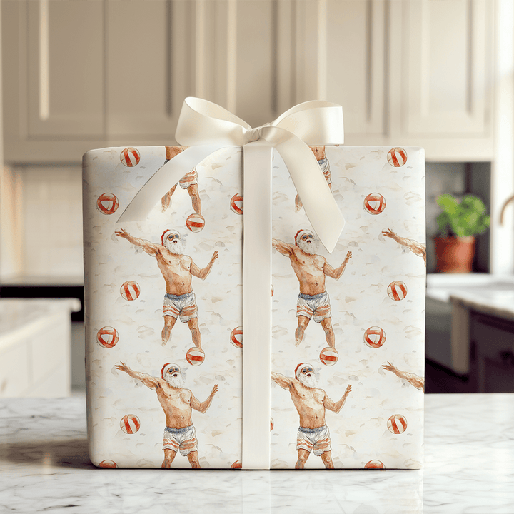 Sandy Smash Santa - Wrapping Paper - Aspen & Arlo